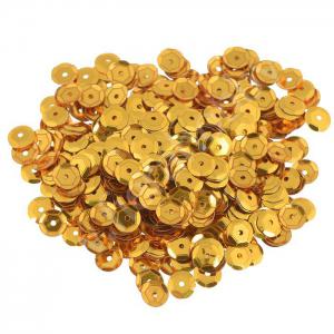 Пайетки граненые, золотой,  6 мм, упаковка 10 г  ― Интернет магазин FieraHobby