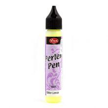 Краска для создания жемчужин Viva-Perlen Pen, цвет 941 блестки лимон, 25 мл