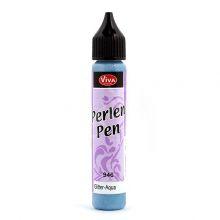 Краска для создания жемчужин Viva-Perlen Pen, цвет 946 блестки синий, 25 мл