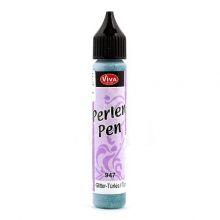 Краска для создания жемчужин Viva-Perlen Pen, цвет 947 блестки бирюза, 25 мл