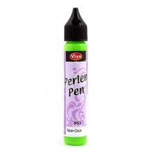 Краска для создания жемчужин Viva-Perlen Pen, цвет 953 неон зеленый, 25 мл