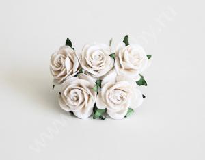 Средние розы 2,5 см - Белые. Fierahobby.ru