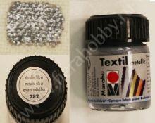 Краска по ткани Marabu-Textil Metallic, цвет 782 серебро, 15 мл