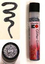 Контур Marabu-Liner Glitter, цвет 579 графит блестки, 25 мл