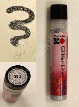 Контур Marabu-Liner Glitter, цвет 582 серебро блестки, 25 мл