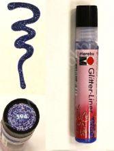 Контур Marabu-Liner Glitter, цвет 594 сапфир блестки, 25 мл
