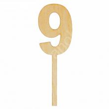 Топпер цифра "9", 4х12см 