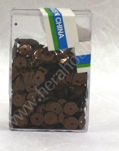 Пайетки, коричневый,  6 мм, упаковка 7 г ― Интернет магазин FieraHobby