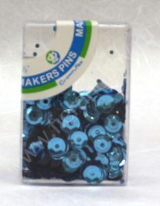 Пайетки, голубой,  6 мм, упаковка 7 г ― Интернет магазин FieraHobby