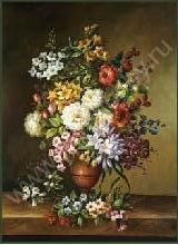 Бумага, Calambour EXC 19, 35х50 см, букет в вазе