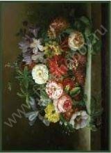 Бумага, Calambour EXC 01, 35х50 см, букет/красный георгин