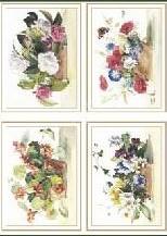 Бумага, Calambour EXC 184, 35х50 см, вазоны/цветы/акварель