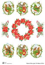 New year 25, декупажная карта от Base of art, формат А4