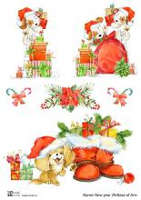 New year 29, декупажная карта от Base of art, формат А4