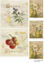Oliva&Tomato, декупажная карта от Base of art, плотность 30гр/м2, формат А4