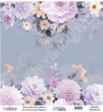 Рисовая бумага UC068 цветы на голубом 30*30см