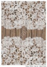 Wood+Lace, декупажная карта от Base of art, плотность 30гр/м2, формат А3