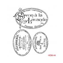 STENCIL STHDM-044 этикетки лаванда 25*25см