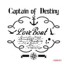 Трафарет STHDM-061 Love Boat 25x25см