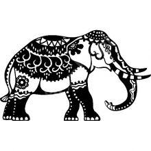 Трафарет-силуэт Marabu, 001 индийский слон 21 х 30 см